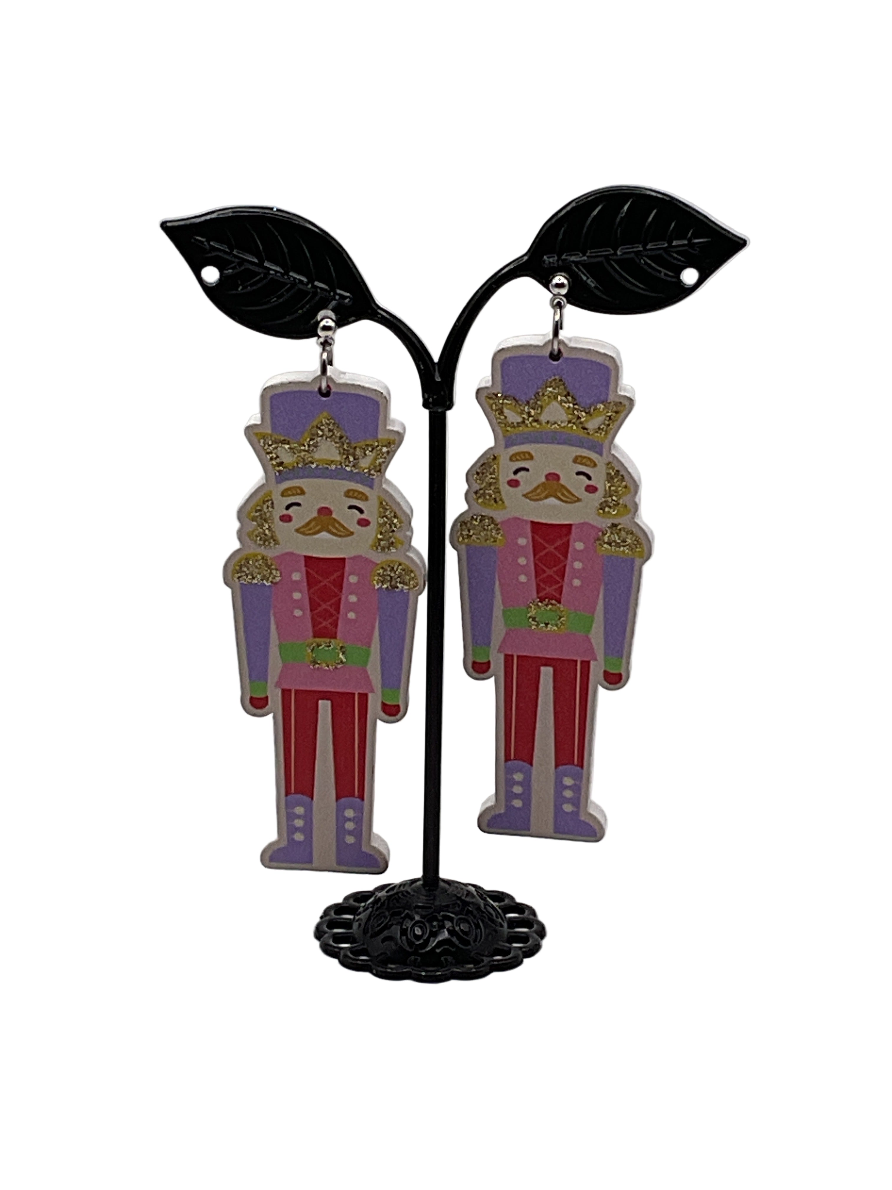 Wooden Christmas Earrings