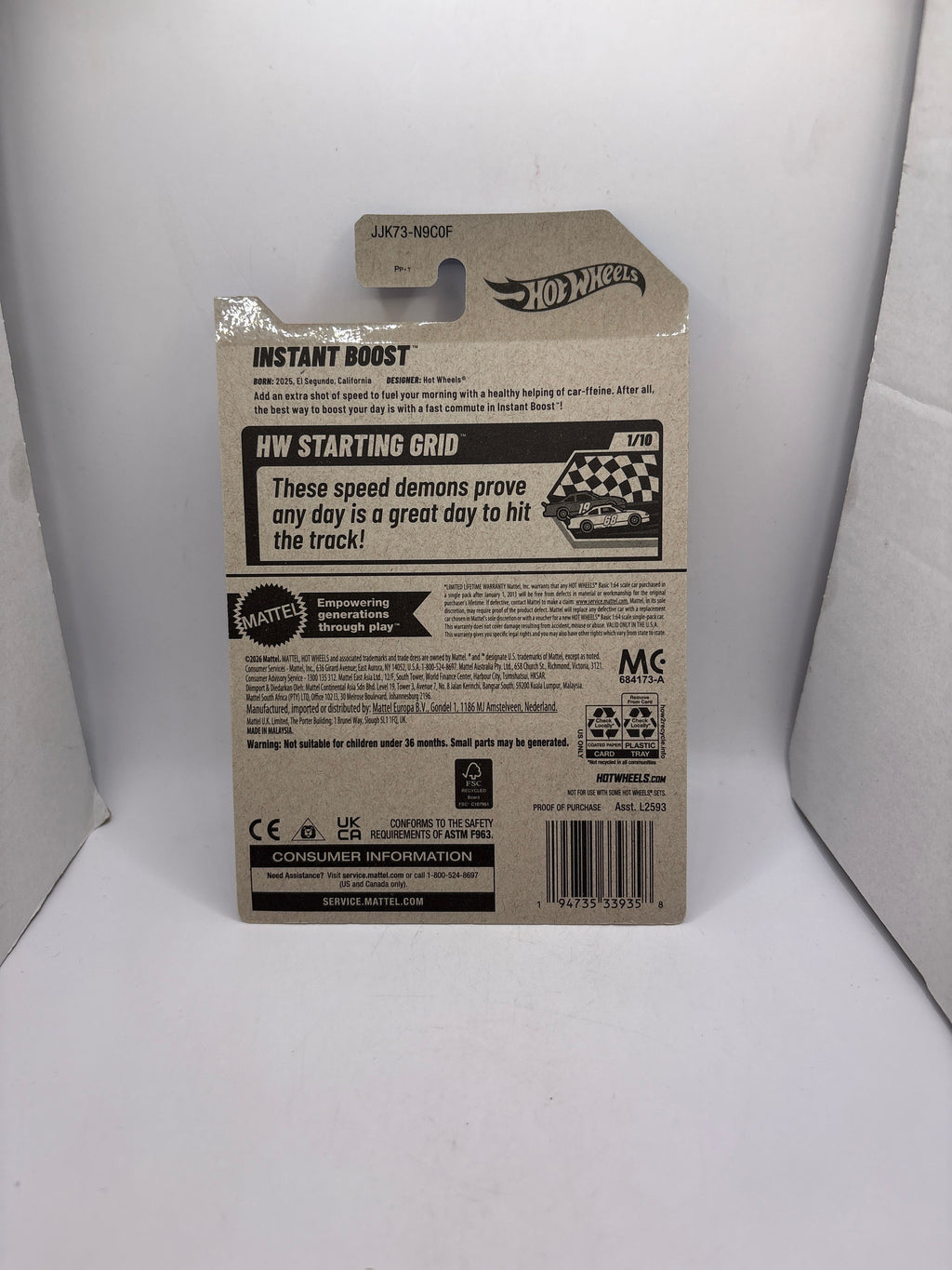 Hot Wheels Instant Boost Diecast silver
