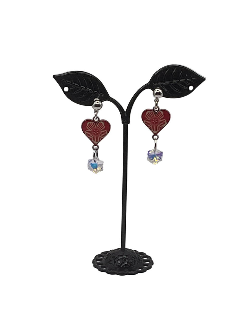 Dangling Heart and Charm Earrings