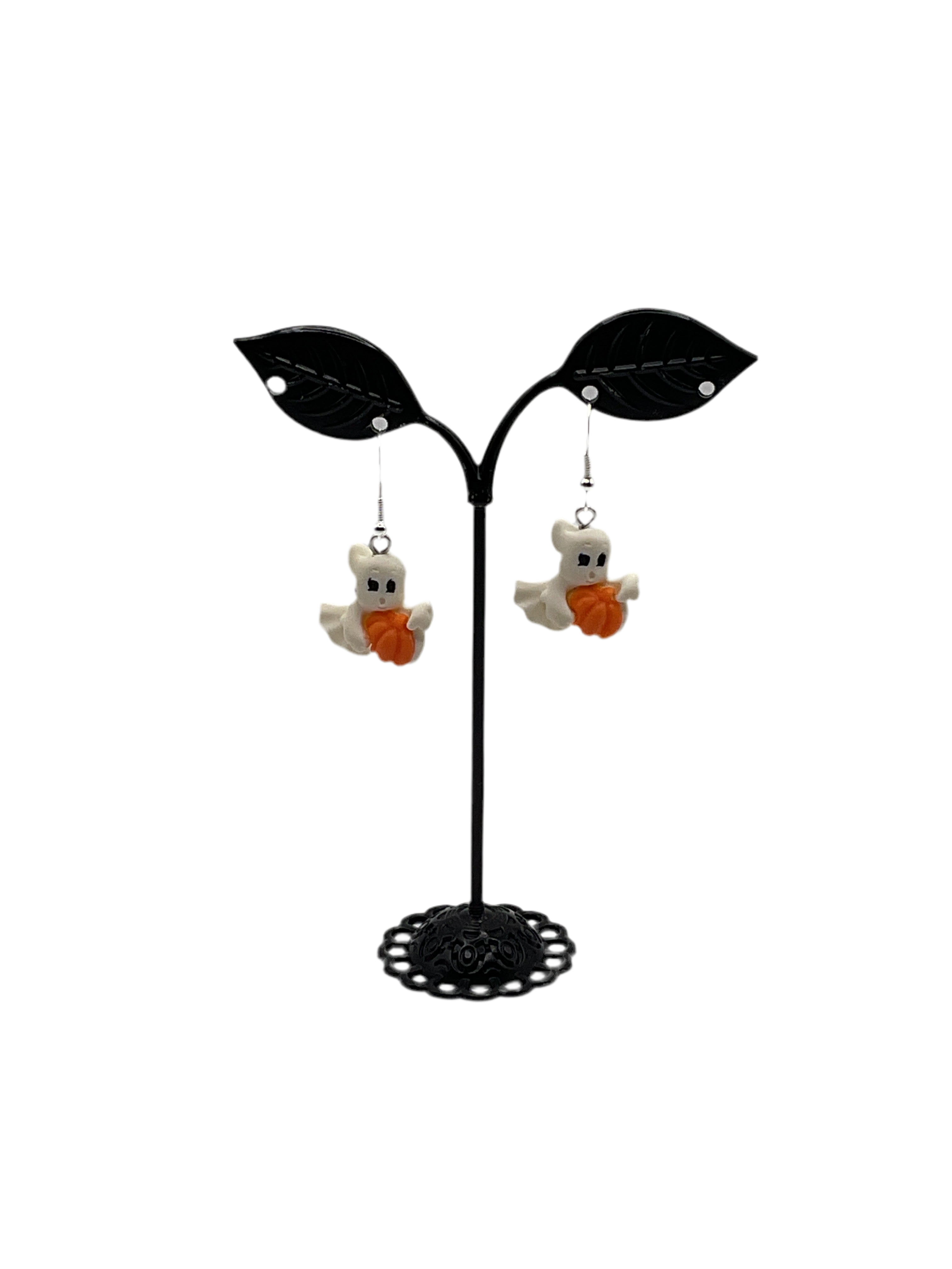 Ghost and Pumpkin Earrings