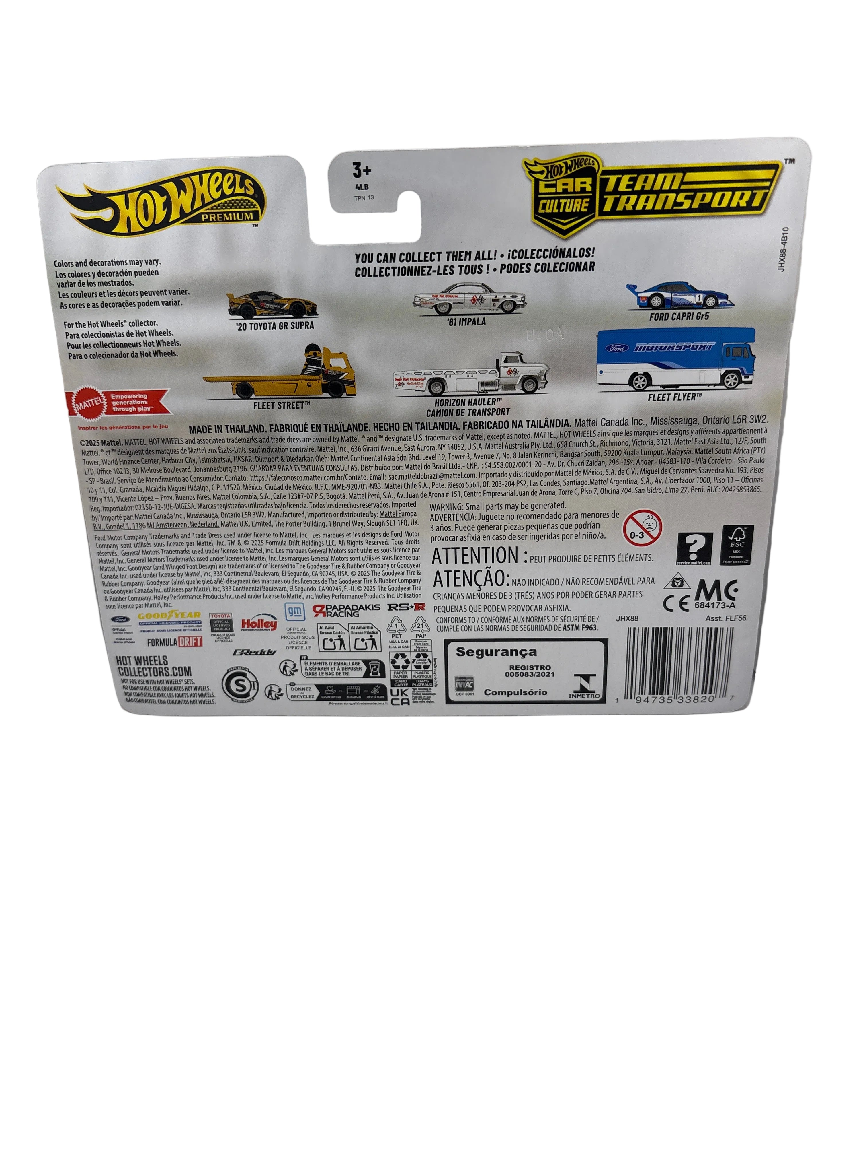 Hot Wheels 61 Impala Horizon Hauler Diecast white