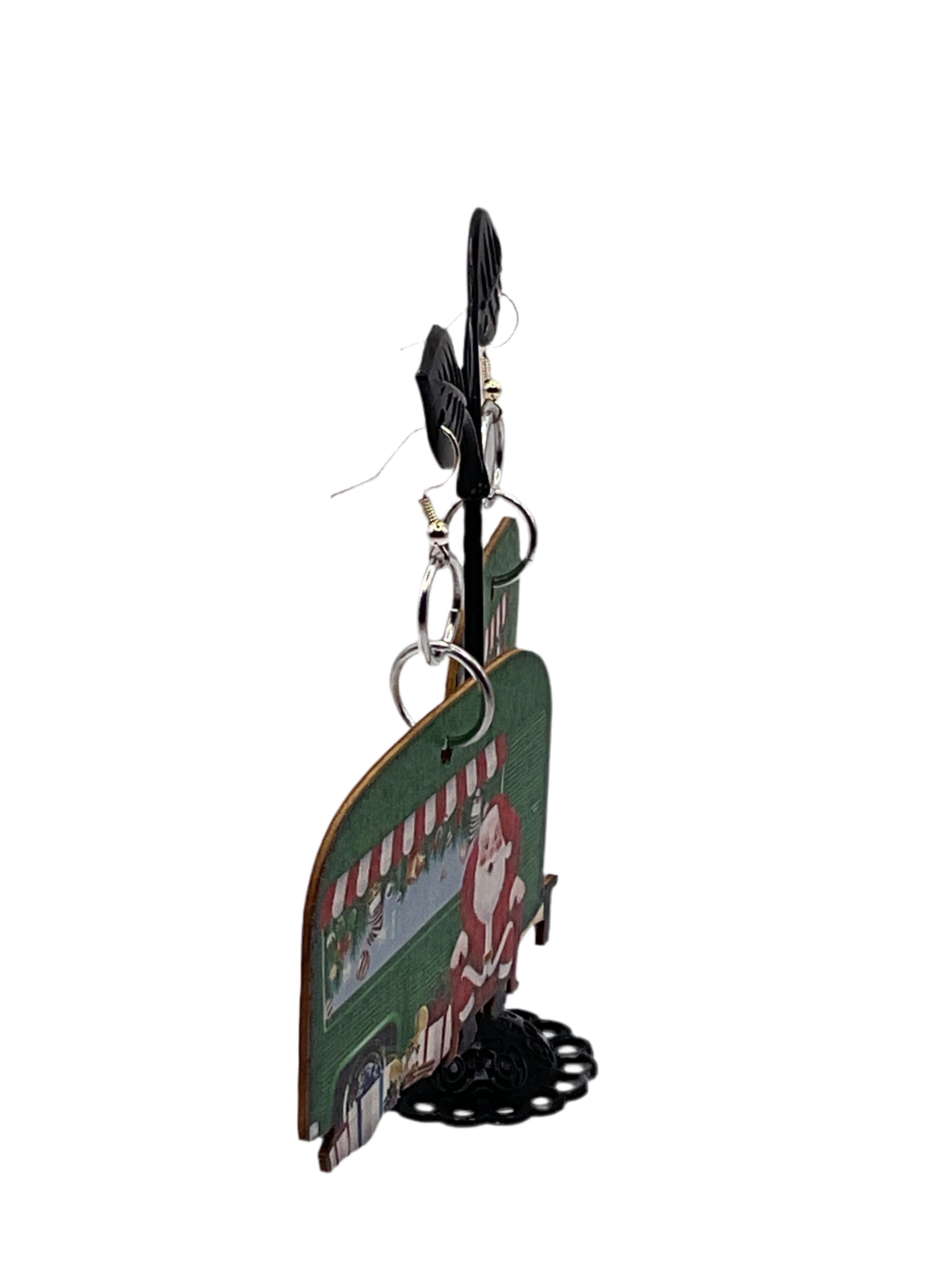 Large Christmas Santa Camper Earrings