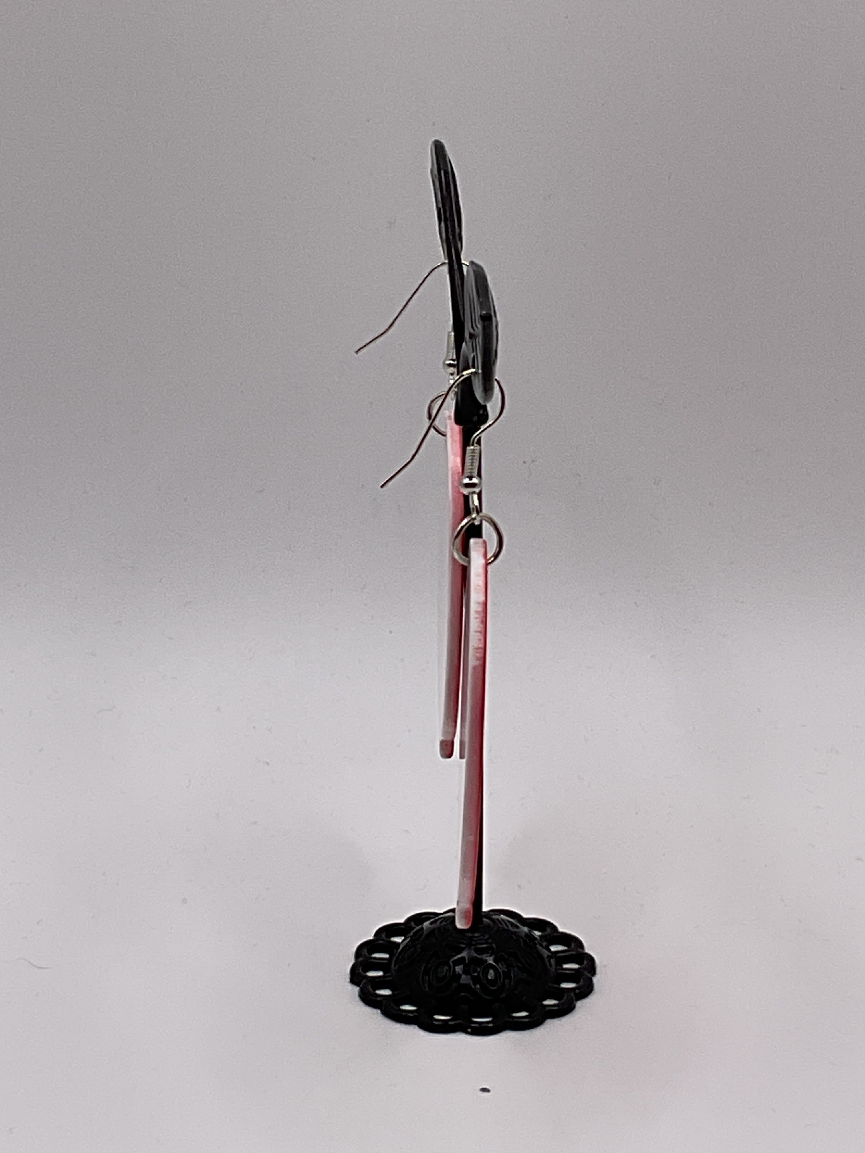 Red balloon earrings