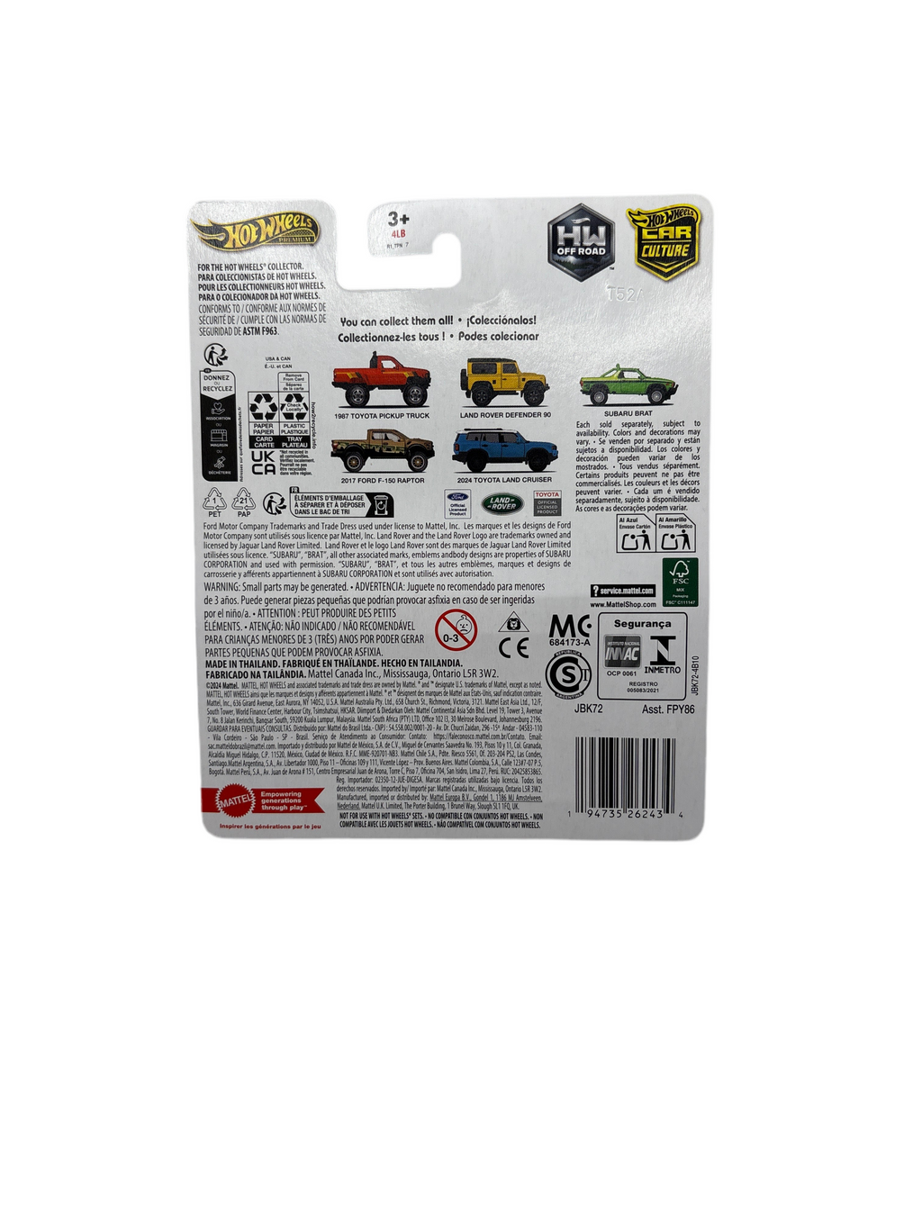Hot Wheels Subaru Brat Diecast