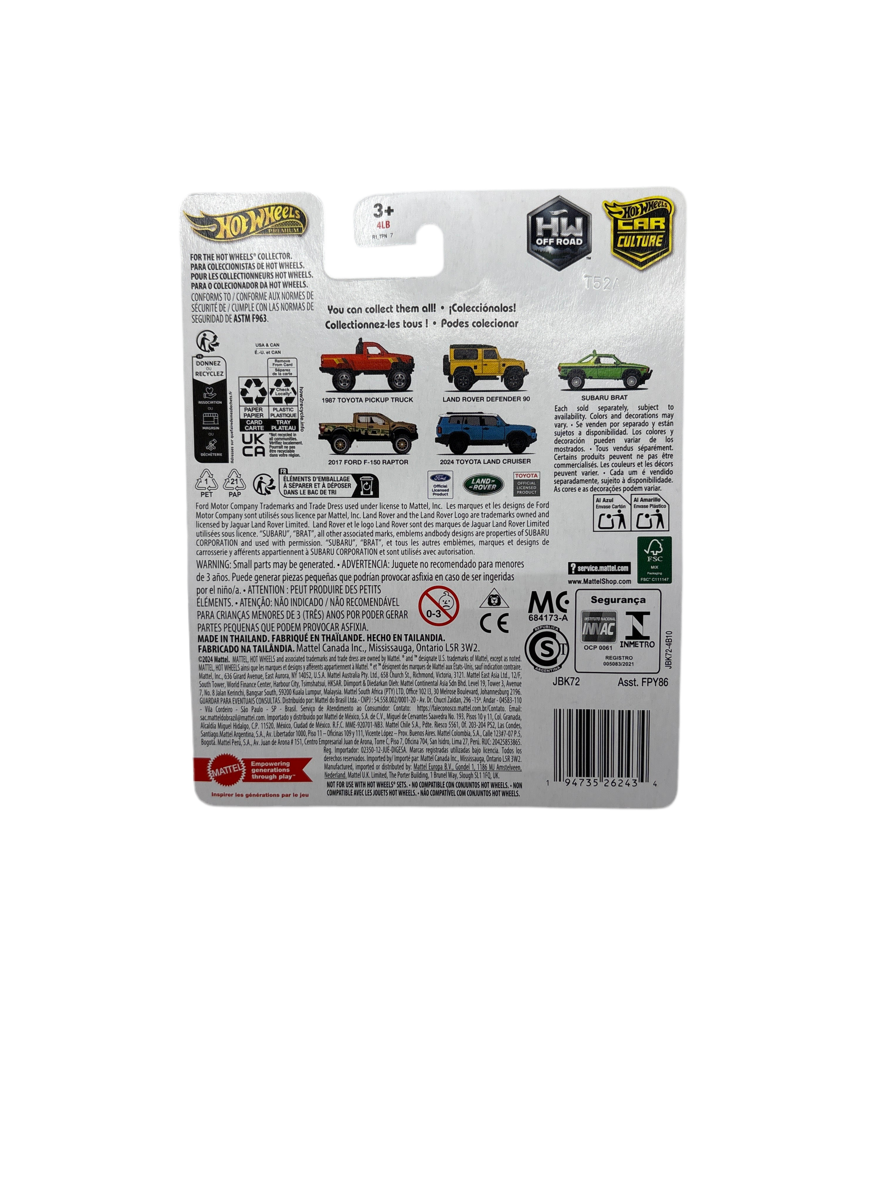 Hot Wheels Subaru Brat Diecast