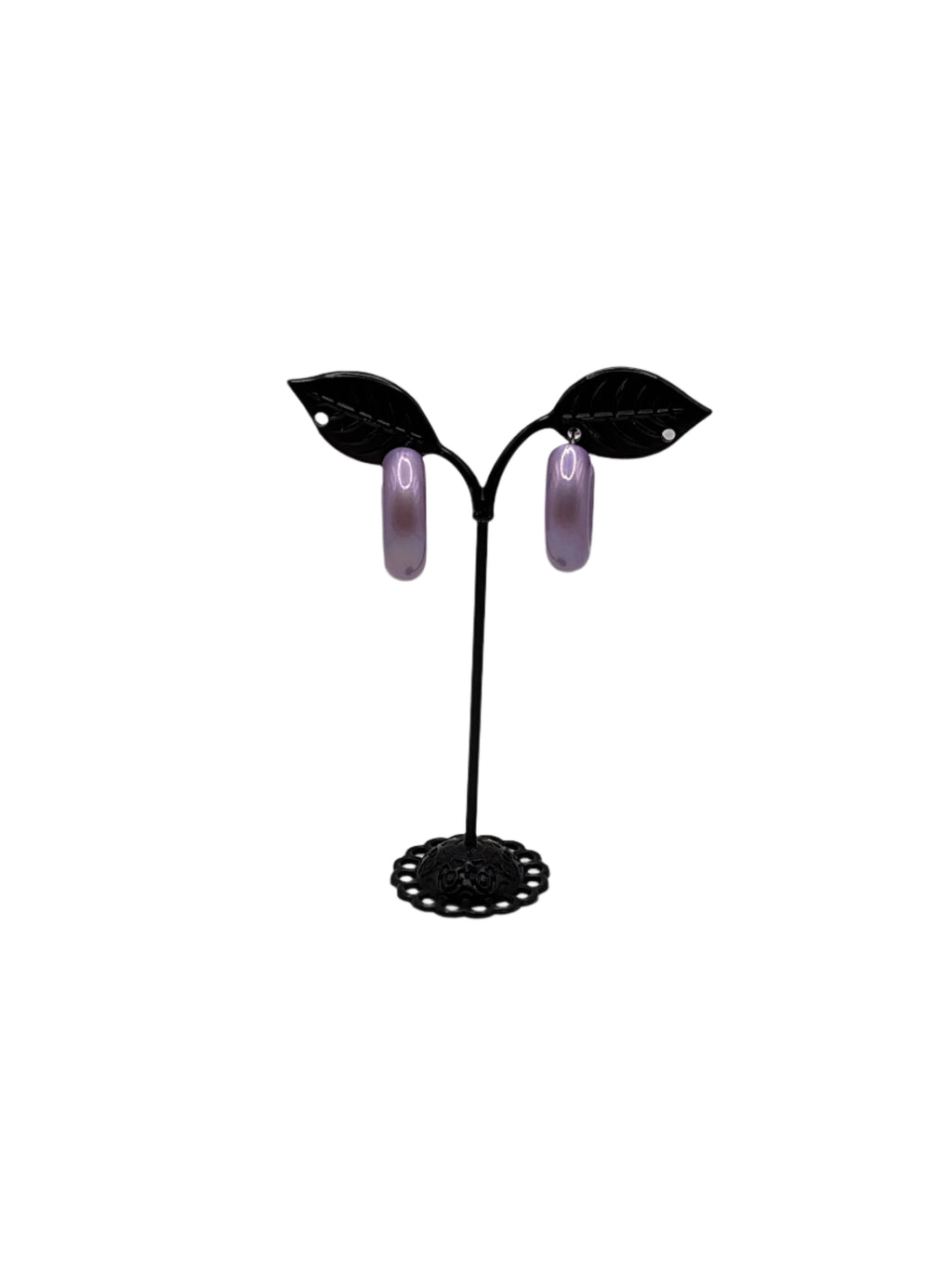 Purple hoop earrings