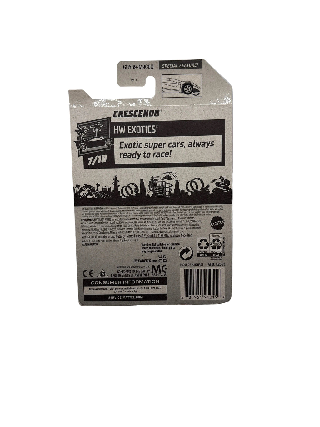 Hot Wheels Crescendo Diecast yellow