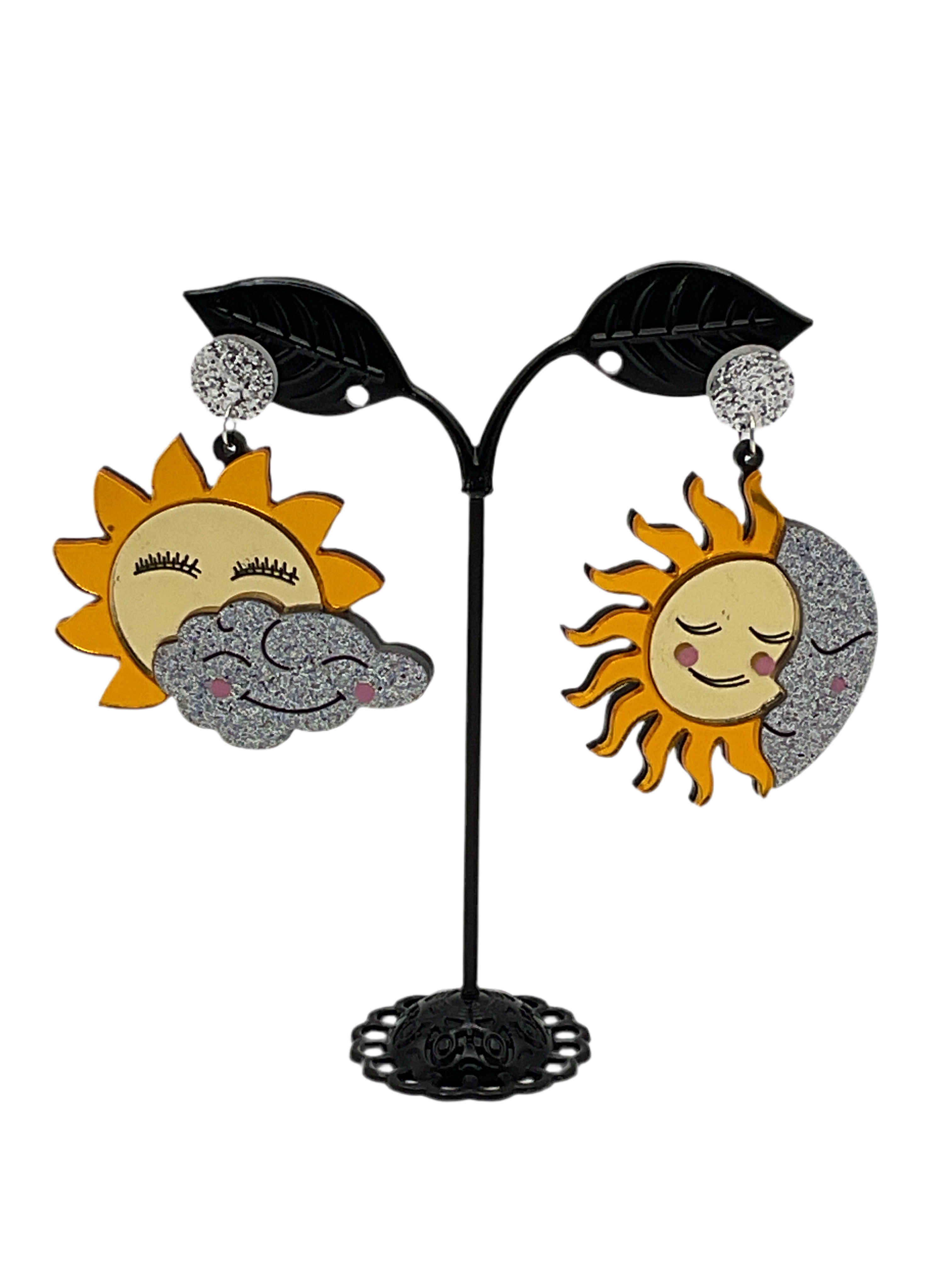 Sun Moon And Cloud Earrings