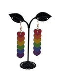 Stacked heart earrings