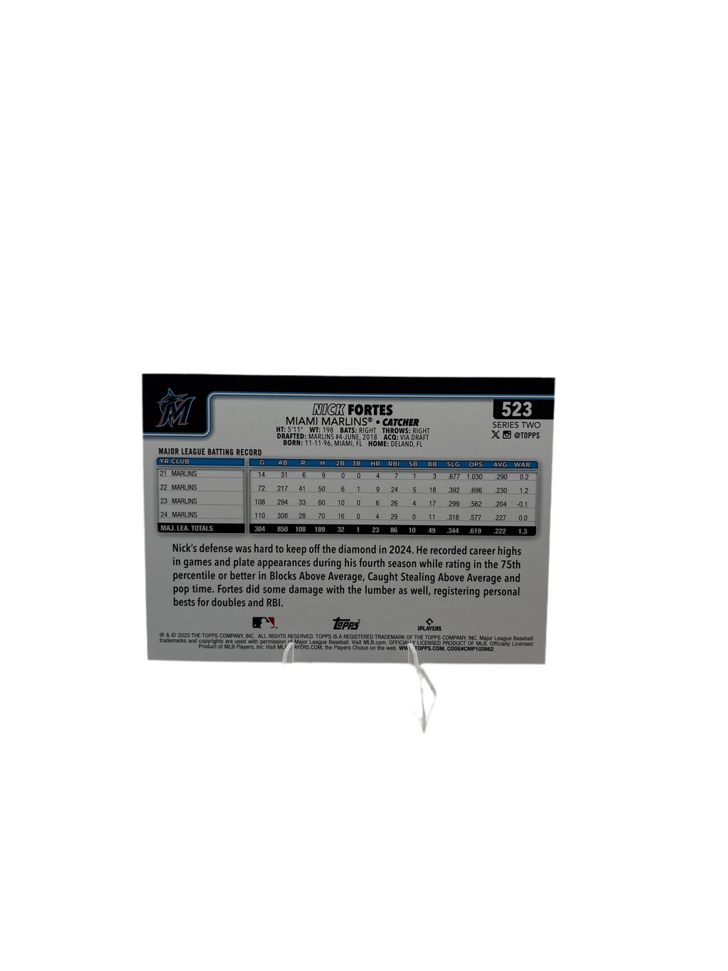 Topps Nick Fortes