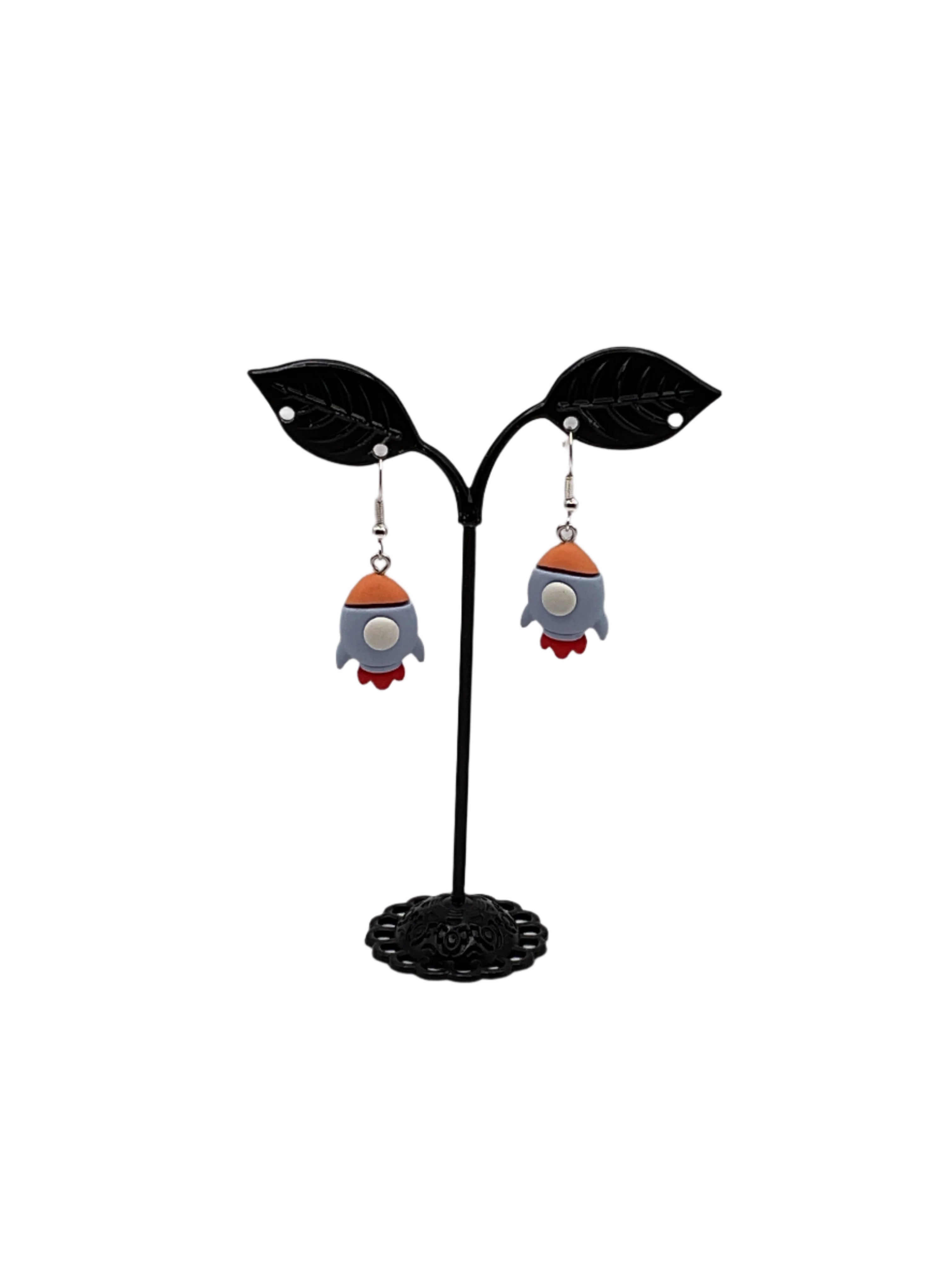 Rocket Ship Earrings 2