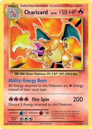 Charizard 011/108 - XY  Evolutions Holofoil