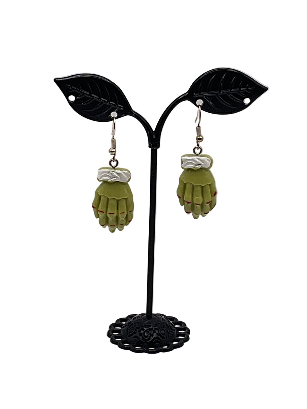 Green Hand Earrings