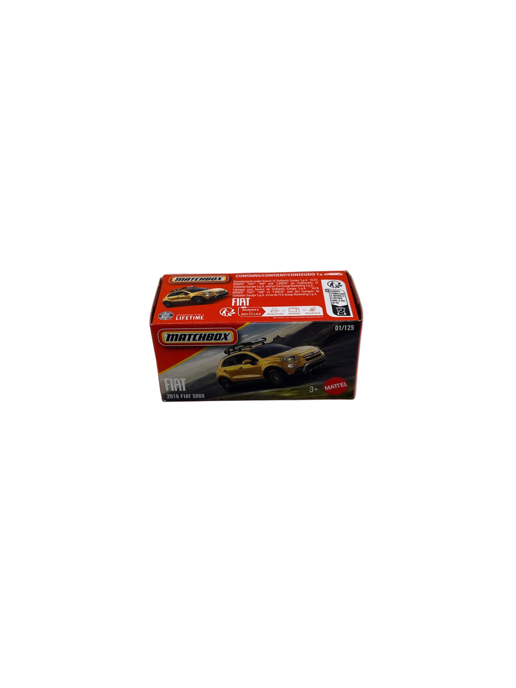 Matchbox 2016 Fiat 500X Diecast yellow