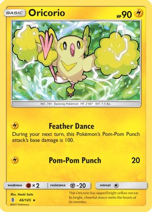 Oricorio 046/145 - SM  Guardians Rising Reverse Holofoil