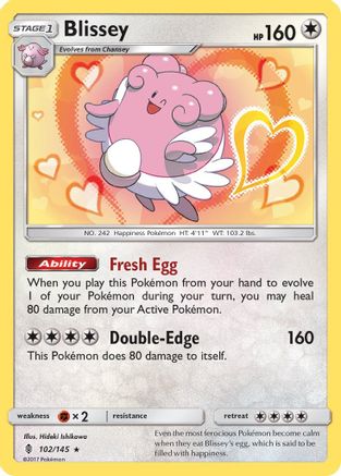 Blissey 102/145 - SM  Guardians Rising Reverse Holofoil