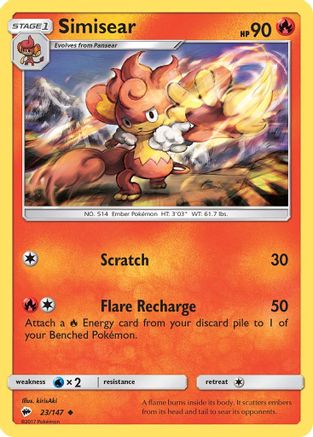 Simisear 023/147 - SM  Burning Shadows