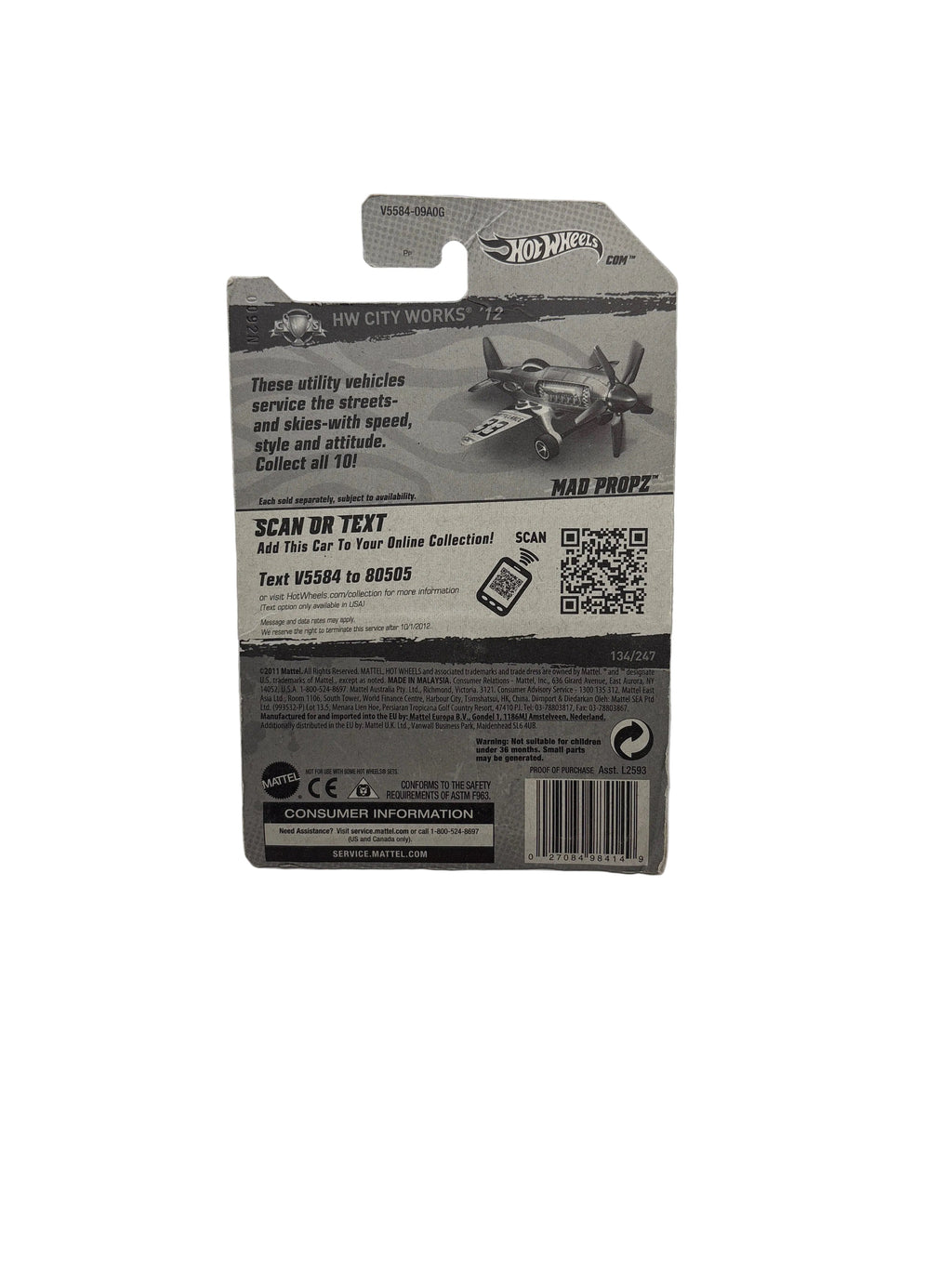 Hot Wheels Mad Propz Diecast