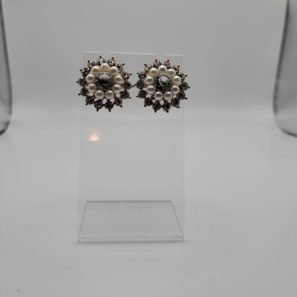 Crystal and Pearl Earrings