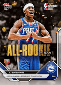 2025 Topps Now VJ Edgecombe #AR03 2025-26 KIA NBA All Rookie First Team Selection Philadelphia 76ers Rookie RC Basketball Card