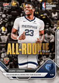 2025 Topps Now Cedric Coward #AR05 2025-26 KIA NBA All Rookie First Team Selection Memphis Grizzlies Rookie RC Basketball Card