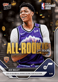 2025 Topps Now Ace Bailey #AR07 2025-26 KIA NBA All Rookie Second Team Selection Utah Jazz Rookie RC Basketball Card