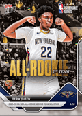 2025 Topps Now Derik Queen #AR08 2025-26 KIA NBA All Rookie Second Team Selection New Orleans Pelicans Rookie RC Basketball Card