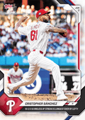 2026 Topps Now Cristopher Sanchez #283 50 2/3 Scoreless IP Streak is Longest Ever by Lefty Philadelphia Phillies Baseball Card