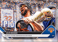 2025 Topps Now Jalen Brunson #OS01 Celebrates 2026 NBA Championship in Victory Parade New York Knicks Basketball Card