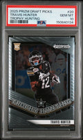 Graded 2025 Panini Prizm Draft Picks Travis Hunter #20 Trophy Hunting Rookie RC Football Card PSA 10 Gem Mint