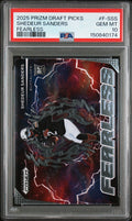 Graded 2025 Panini Prizm Draft Picks Shedeur Sanders #FSSS Fearless Rookie RC Football Card PSA 10 Gem Mint