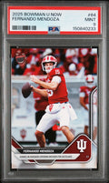 Graded 2025 Topps Bowman U Now Fernando Mendoza #64 Rookie RC Football Card PSA 9 Mint
