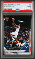 Graded 2025 Topps Bowman U Now AJ Dybantsa #39 Rookie RC Basketball Card PSA 9 Mint