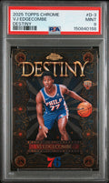 Graded 2025 Topps Chrome VJ Edgecombe #D3 Destiny Rookie RC Basketball Card PSA 9 Mint