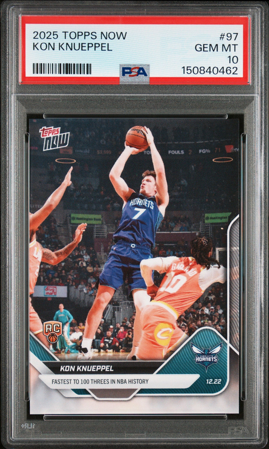 Graded 2025 Topps Now Kon Knueppel #97 Rookie RC Basketball Card PSA 10 Gem Mint