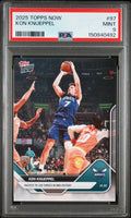 Graded 2025 Topps Now Kon Knueppel #97 Rookie RC Basketball Card PSA 9 Mint