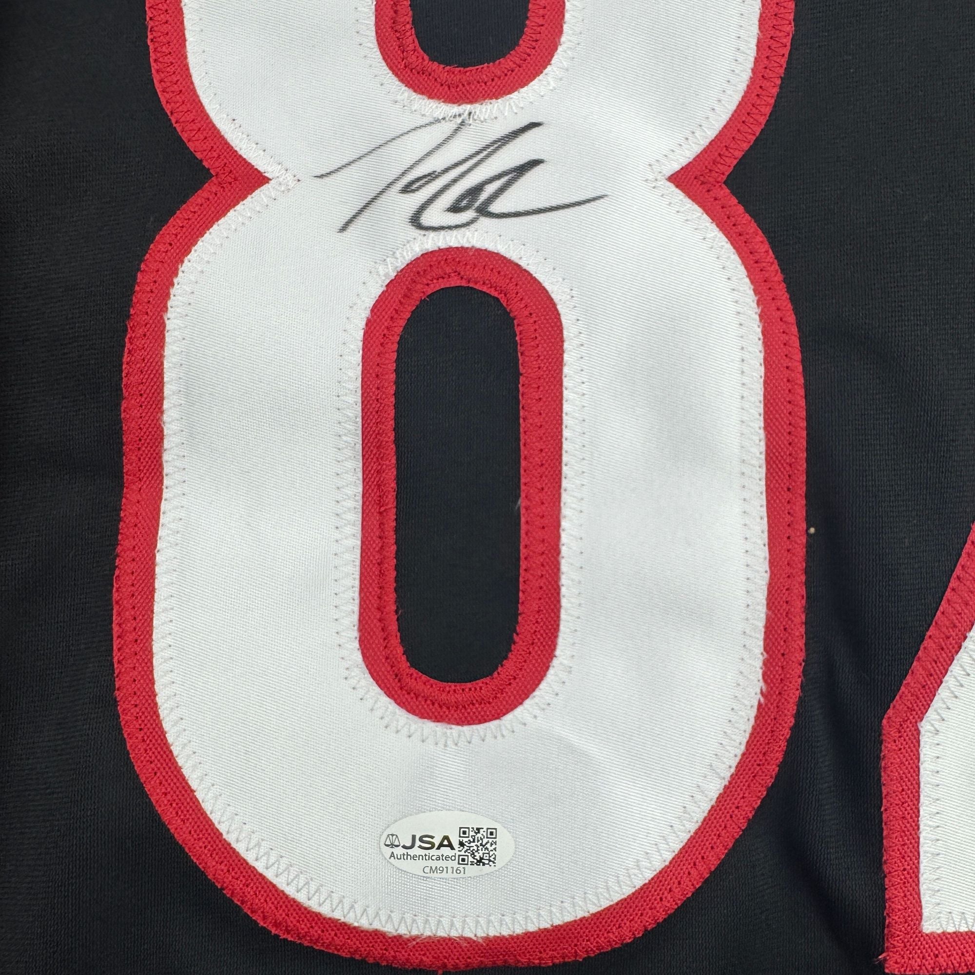 Autographed/Signed Jesperi Kotkaniemi Carolina Black Hockey Jersey Beckett BAS COA