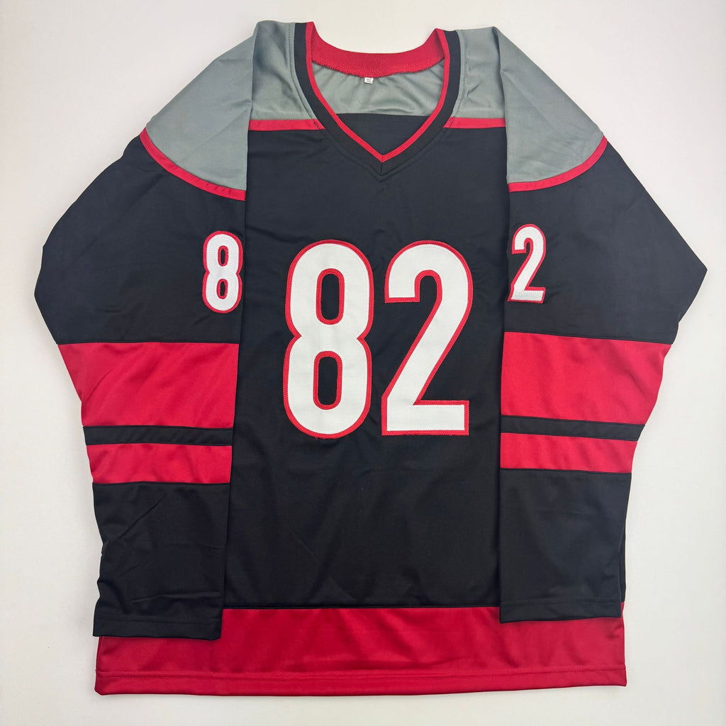 Autographed/Signed Jesperi Kotkaniemi Carolina Black Hockey Jersey Beckett BAS COA