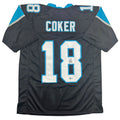 Autographed/Signed Jalen Coker Carolina Black Football Jersey Beckett BAS COA