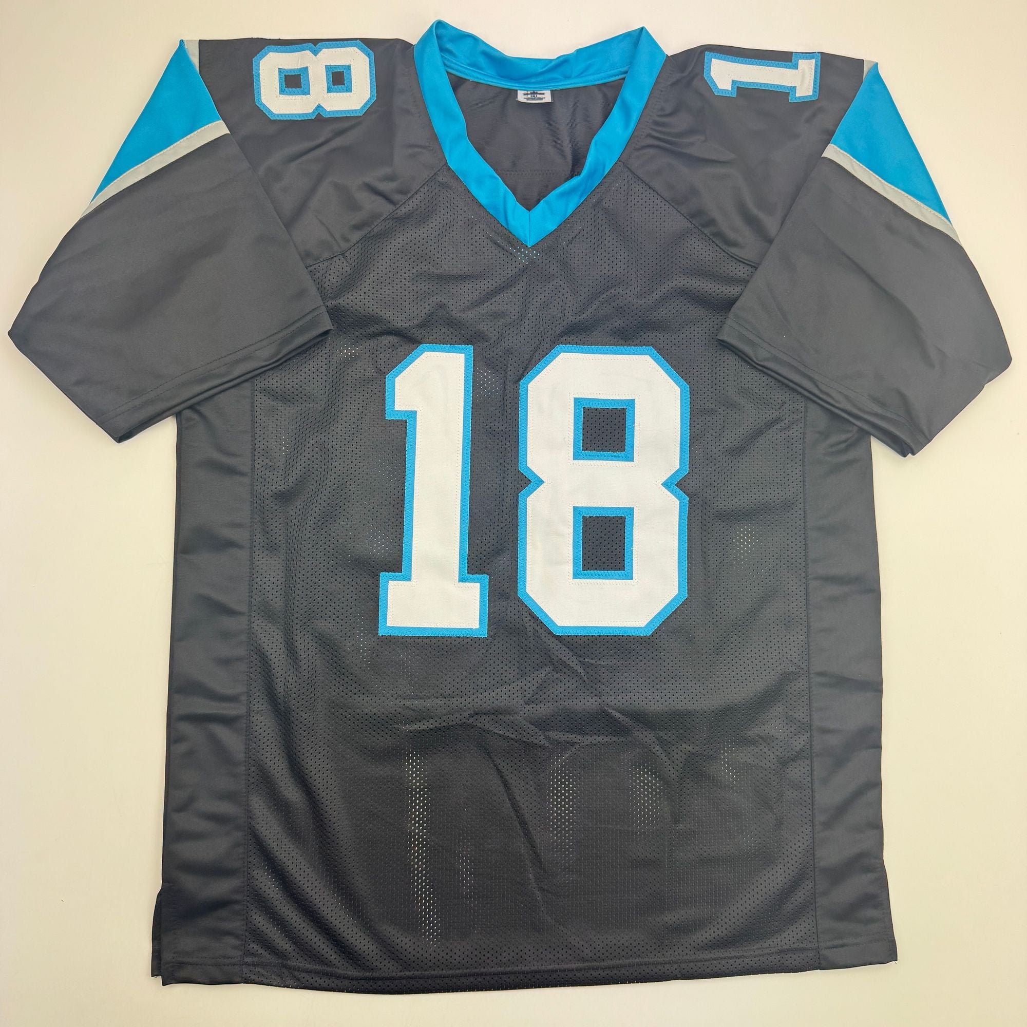 Autographed/Signed Jalen Coker Carolina Black Football Jersey Beckett BAS COA