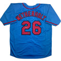 Autographed/Signed J.J. JJ Wetherholt St. Louis Blue Baseball Jersey LCG Prova COA