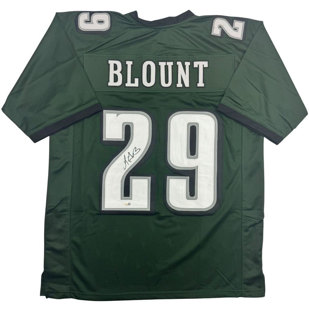 Autographed/Signed LeGarrette Blount Philadelphia Green Football Jersey JSA COA