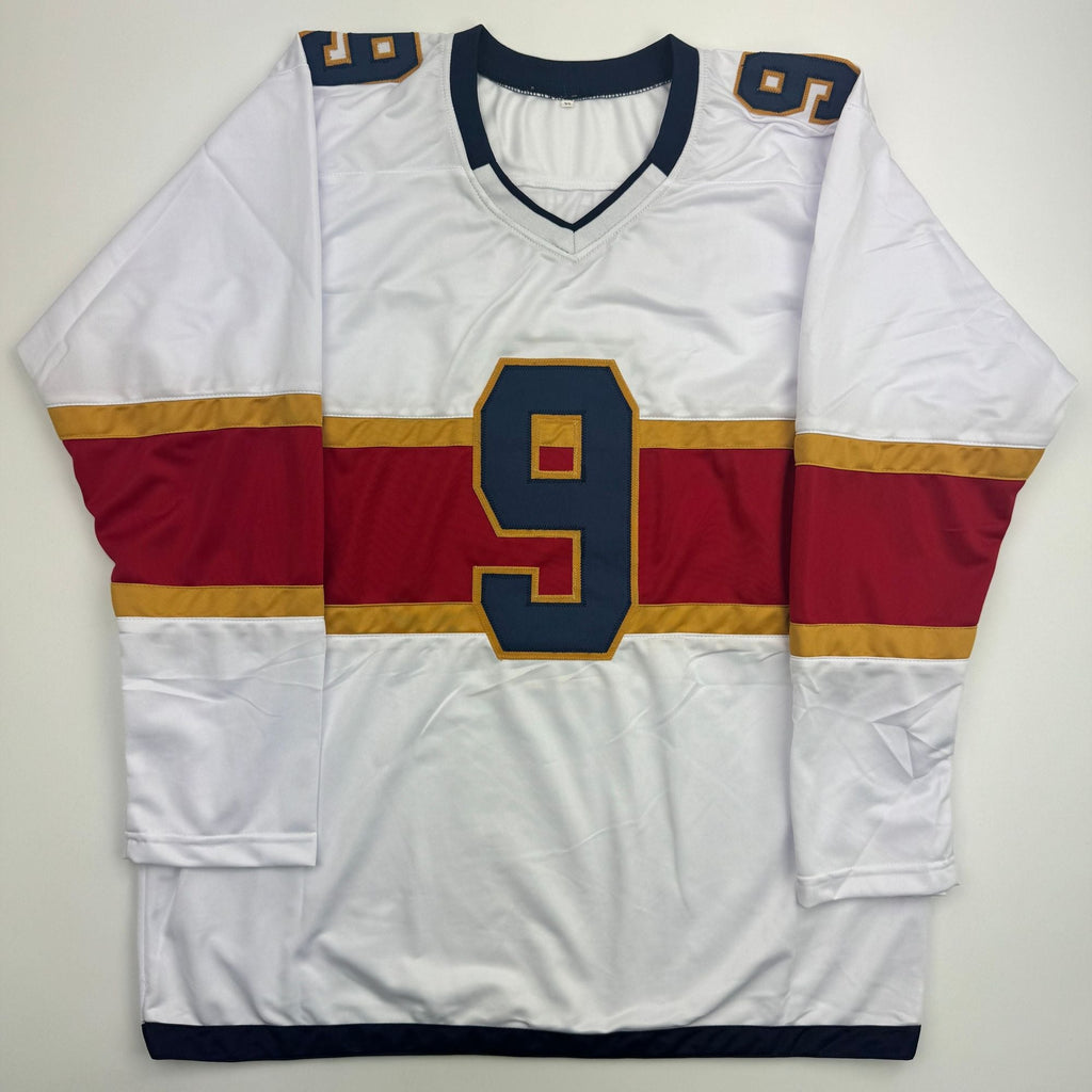 Autographed/Signed Sam Bennett Florida White Hockey Jersey JSA COA