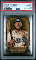 Graded 2024 Topps Allen & Ginter Junior Caminero #92 Chrome Rookie RC Baseball Card PSA 10 Gem Mint