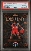 Graded 2025 Topps Chrome Tre Johnson III #D6 Destiny Rookie RC Basketball Card PSA 10 Gem Mint