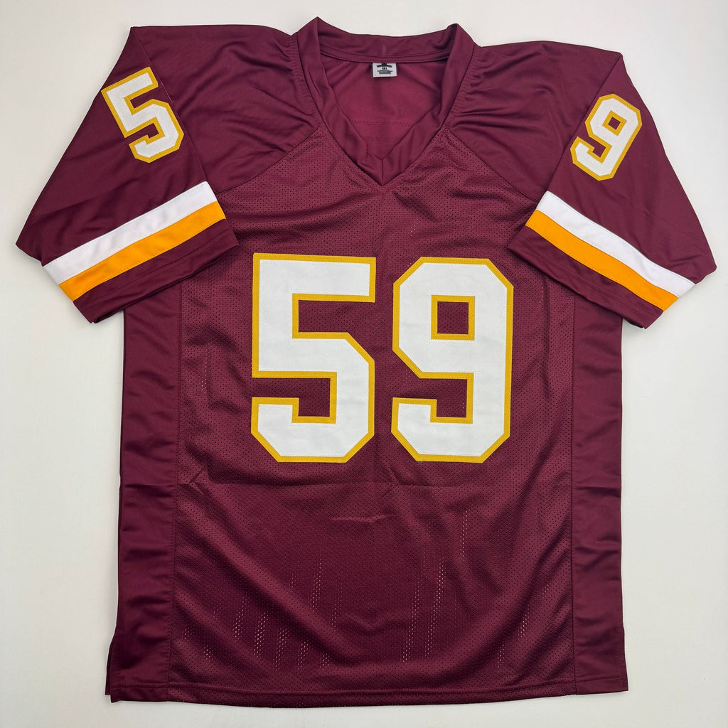 Autographed/Signed London Fletcher Washington Maroon Football Jersey Beckett BAS COA