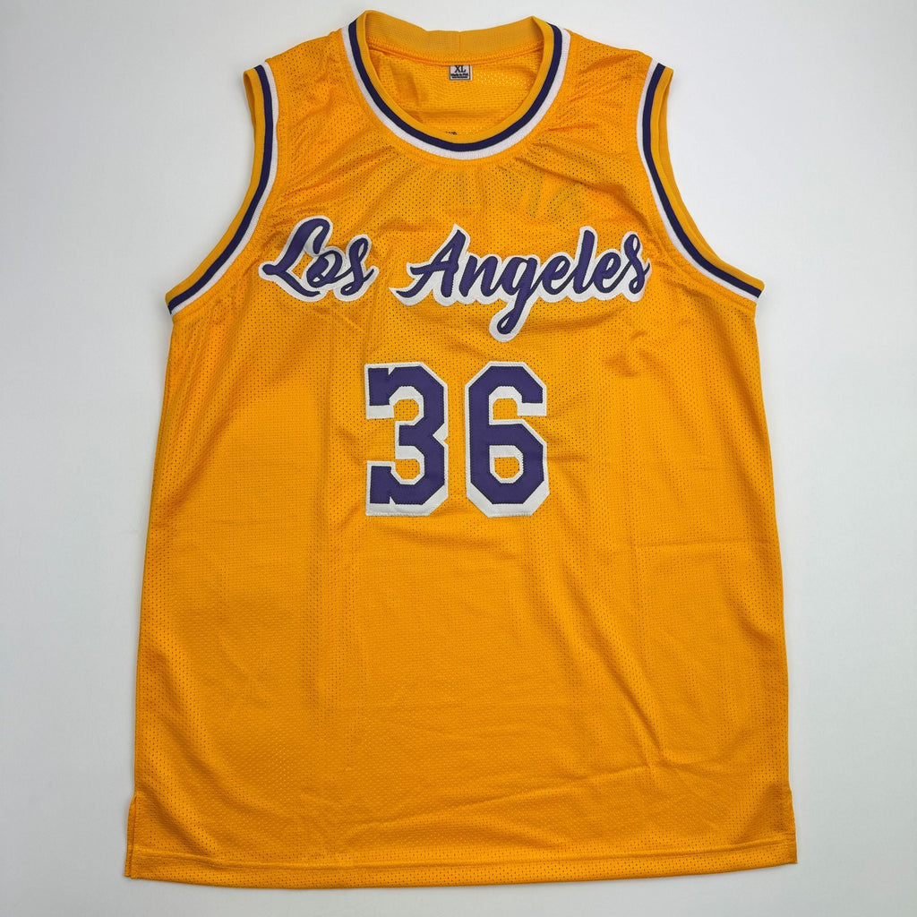 Autographed/Signed Marcus Smart Los Angeles Yellow Basketball Jersey Beckett BAS COA