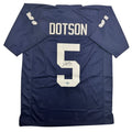 Autographed/Signed Jahan Dotson Penn State Blue College Football Jersey Beckett BAS COA