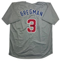 Autographed/Signed Alex Bregman Chicago Grey Baseball Jersey Beckett BAS COA