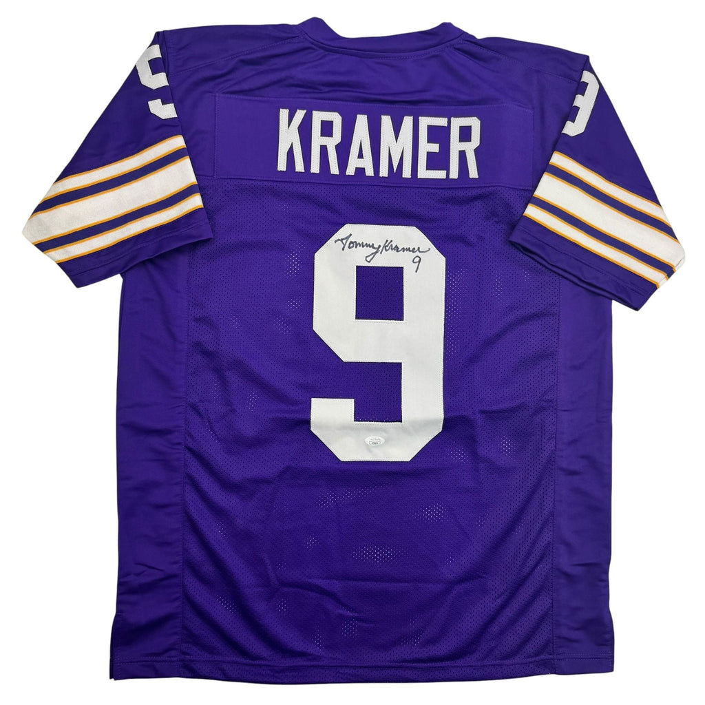 Autographed/Signed Tommy Kramer Minnesota Purple Football Jersey JSA COA